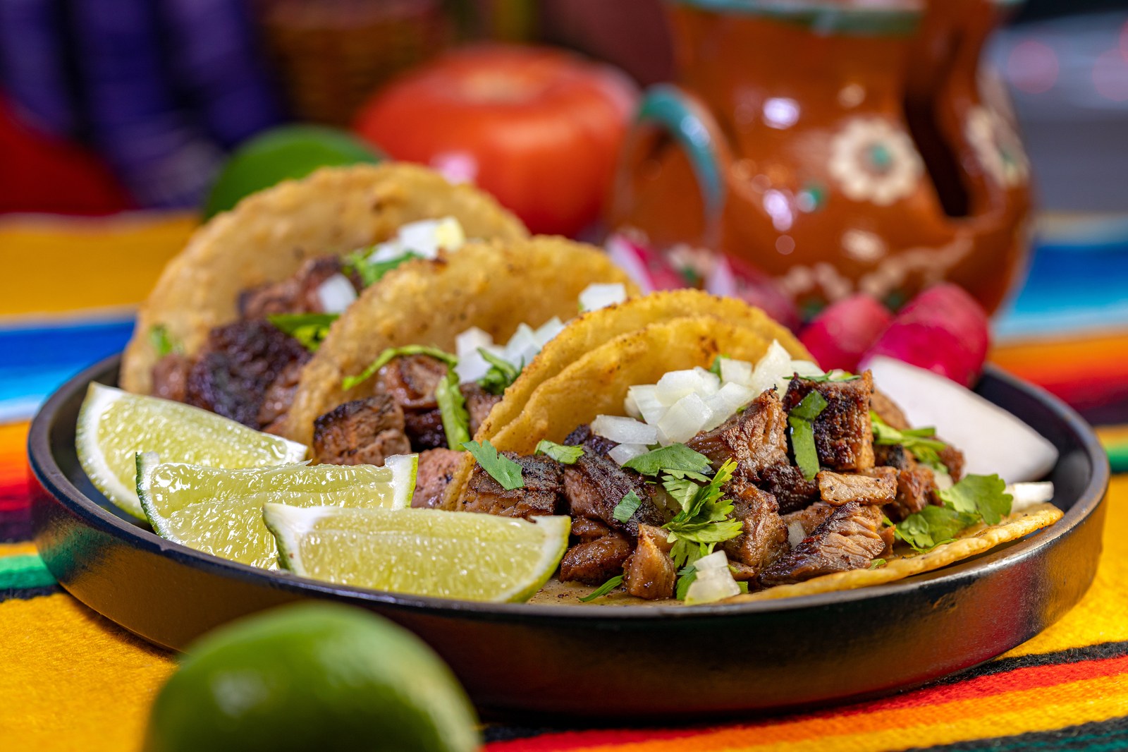 Classic Steak Tacos with Salsa Roja