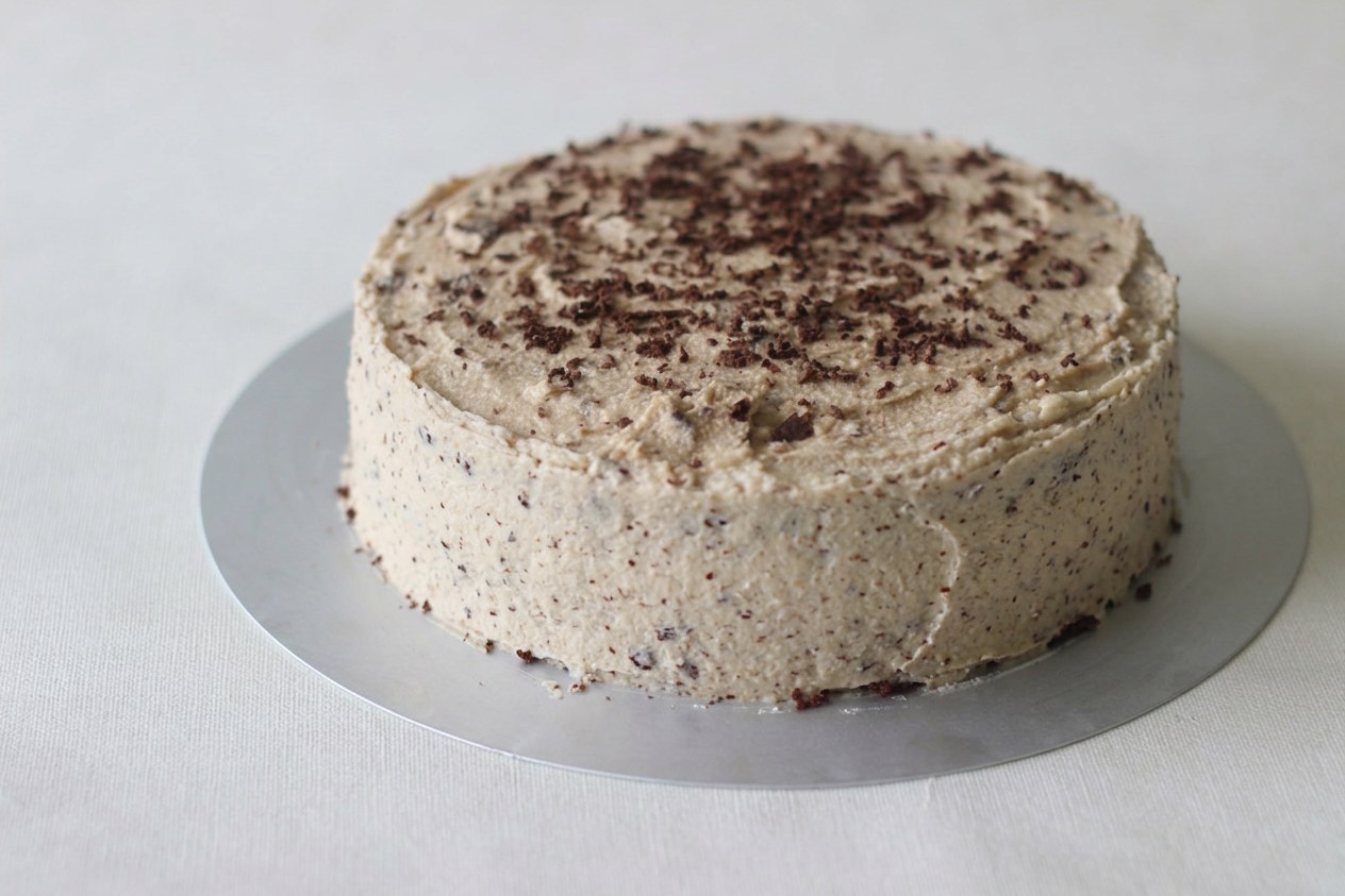 Black Cocoa Halloween Layer Cake with Salted Vanilla Buttercream