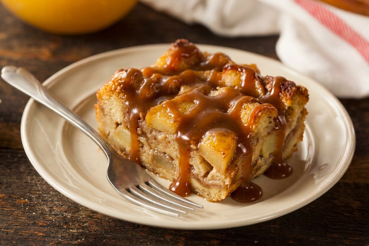 Caramel Apple Bread Pudding