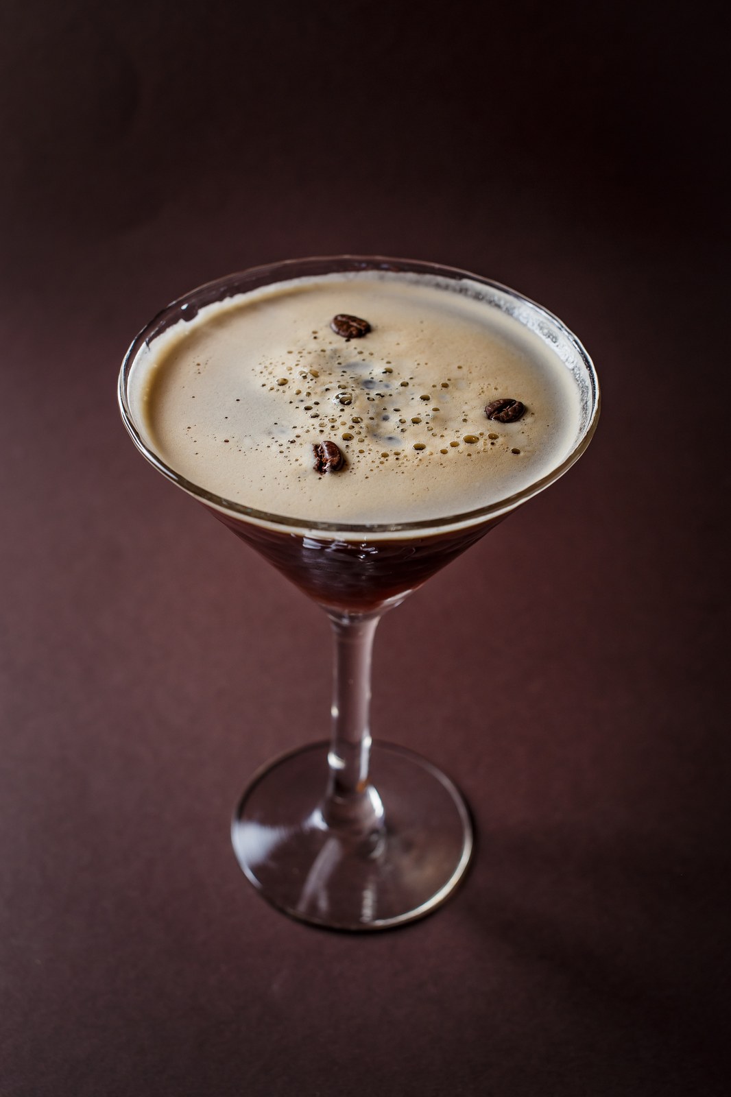 Dark Rum and Espresso Martini with Toasted Pecan Syrup