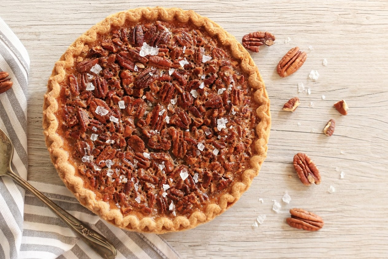 Maple-Pecan Tart with Flaky Salt