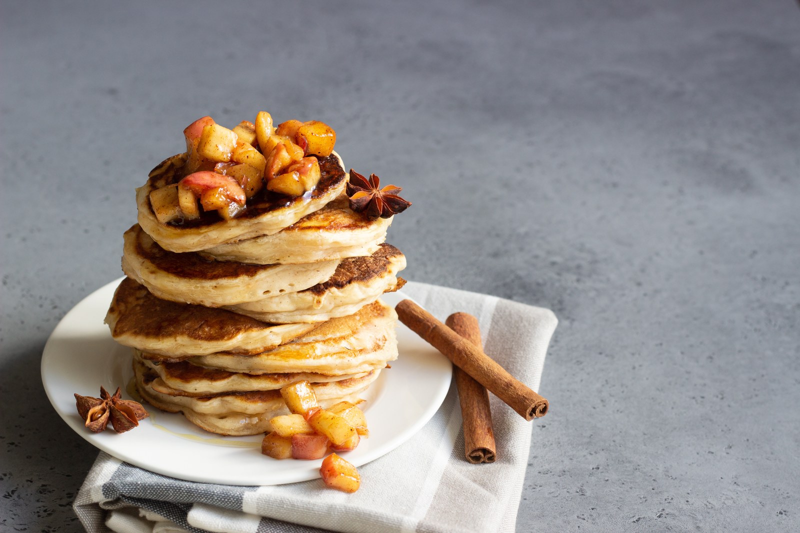 Apple Cider Pancakes with Cinnamon Butter