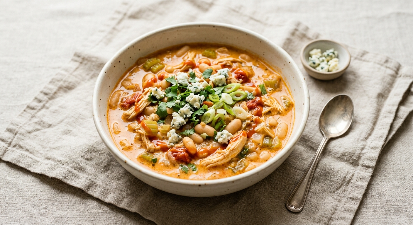 Buffalo Chicken White Bean Chili