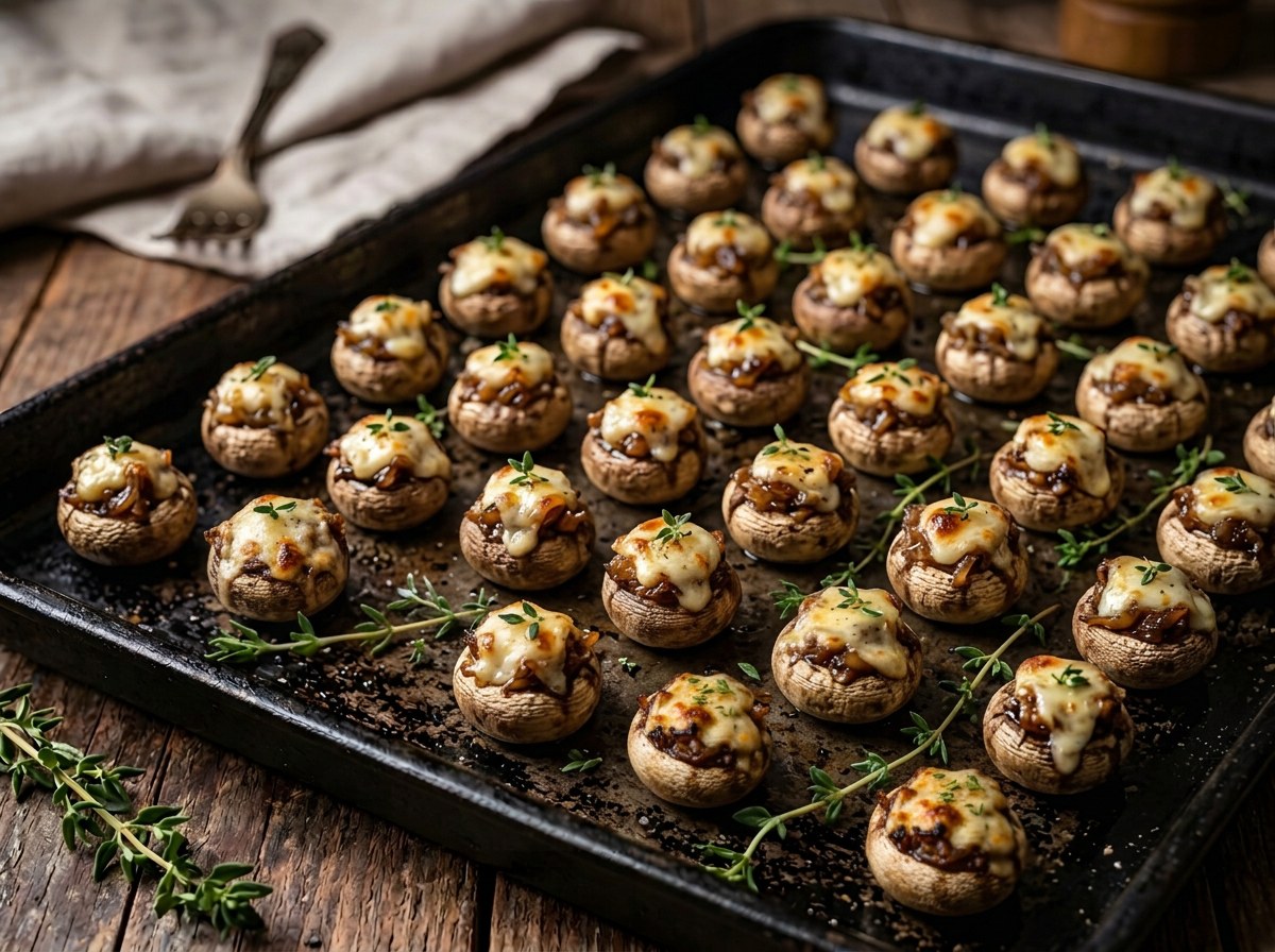 Gruyère & Thyme Stuffed Mushrooms