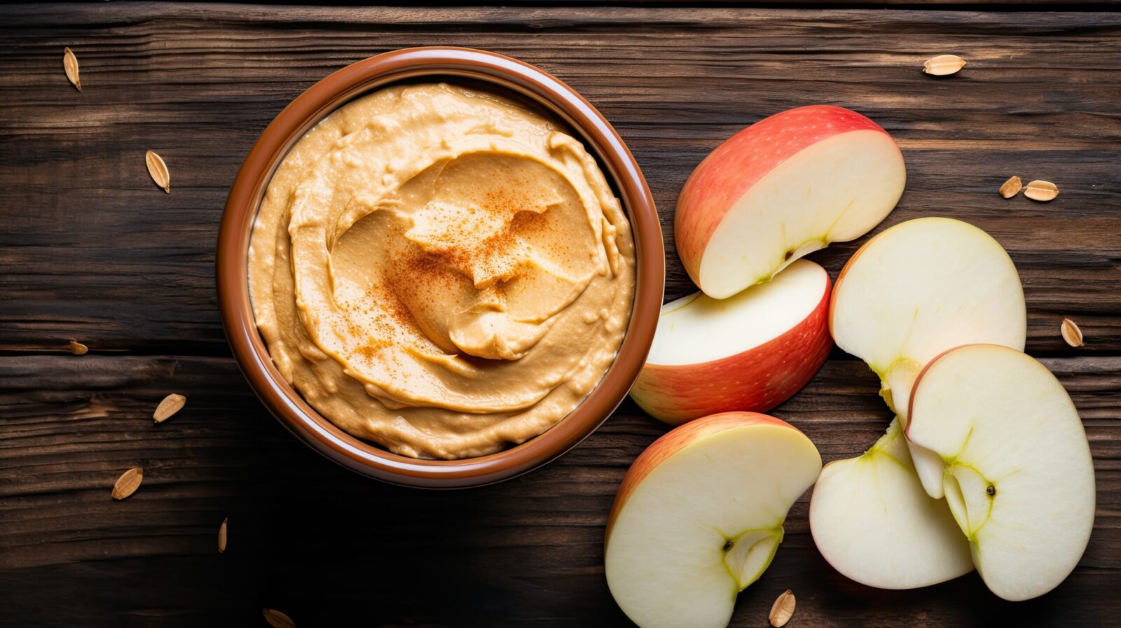 Apple Slices with Peanut Butter Yogurt Dip