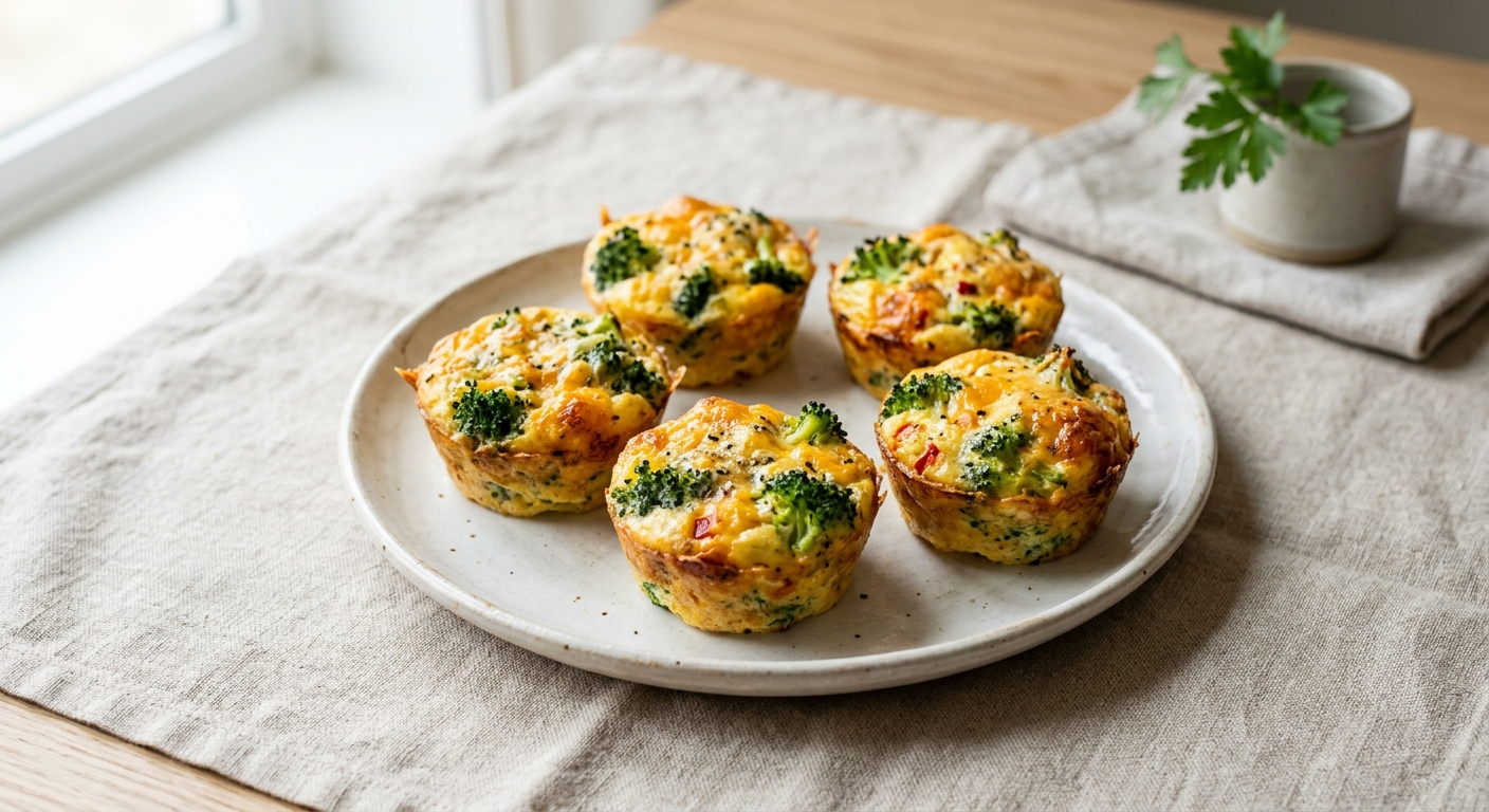 Broccoli Cheddar Egg Muffins