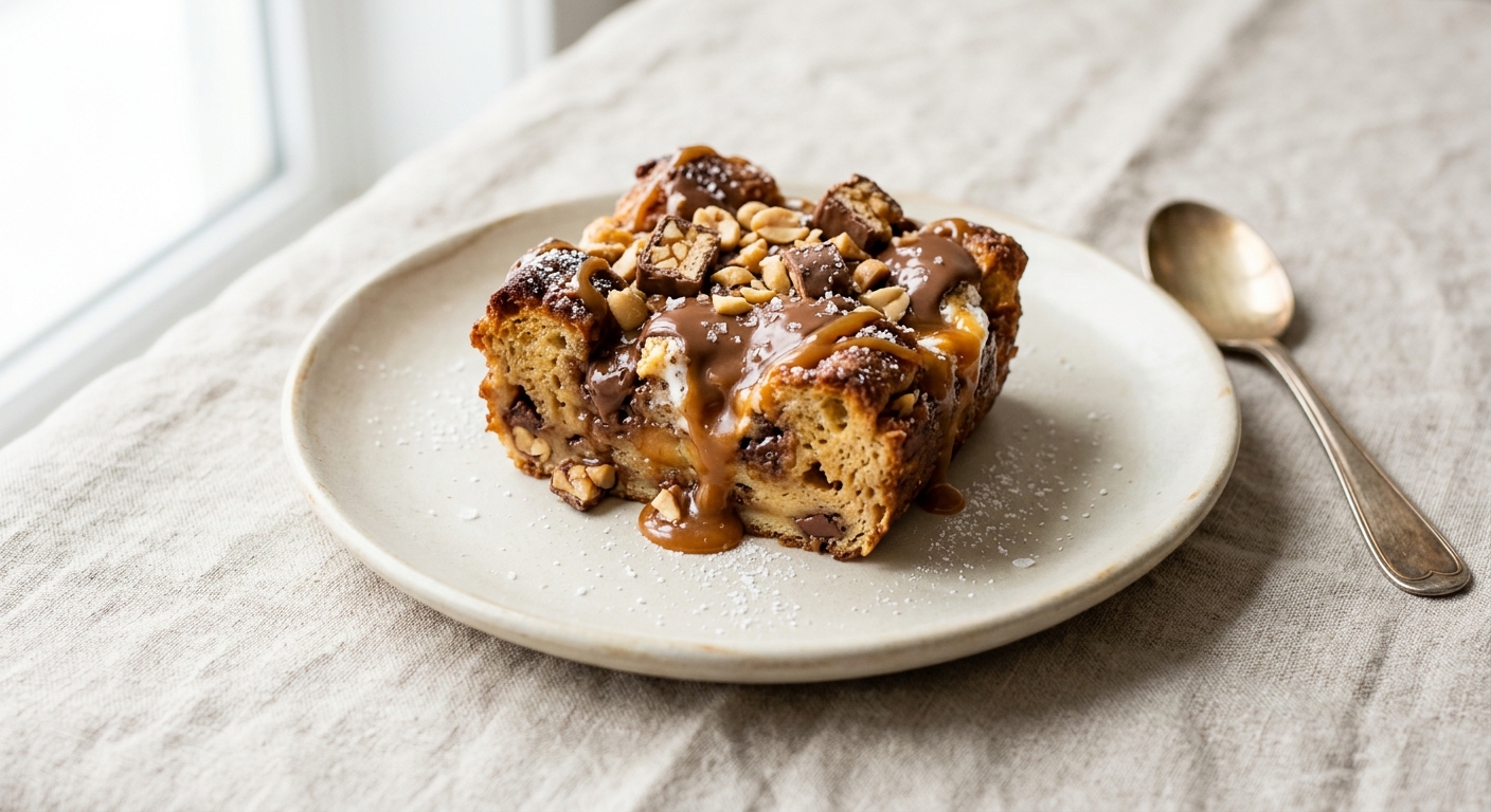 Candy Bar Bread Pudding
