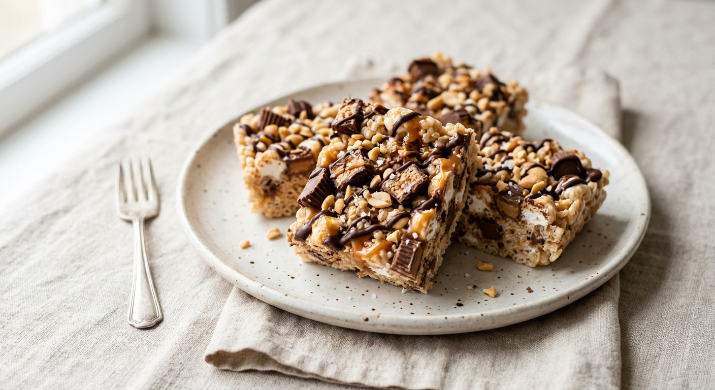 Candy Bar Rice Cereal Treats