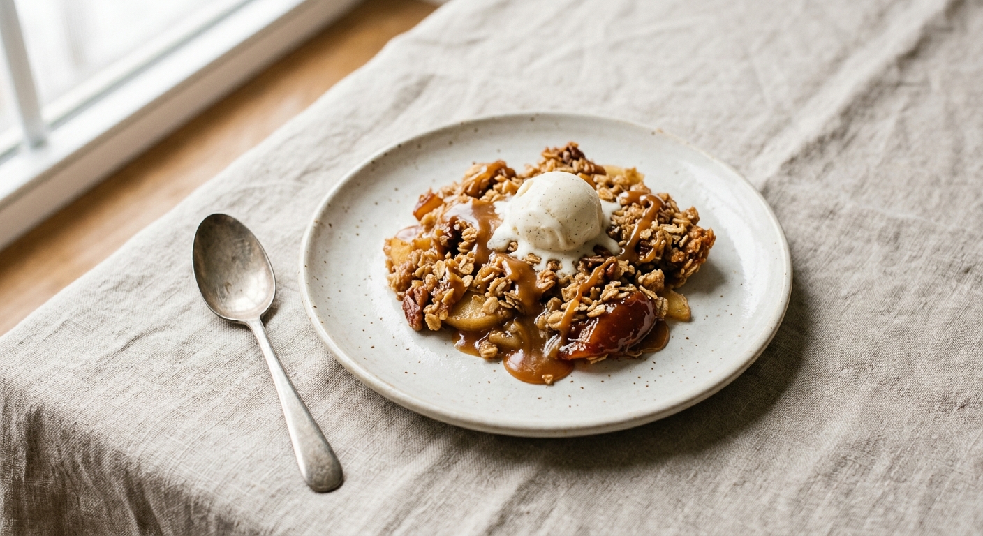 Caramel Candy Apple Crisp