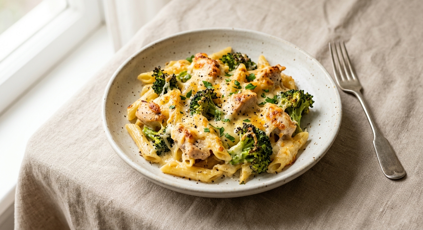 Cheesy Chicken-Broccoli Pasta Bake