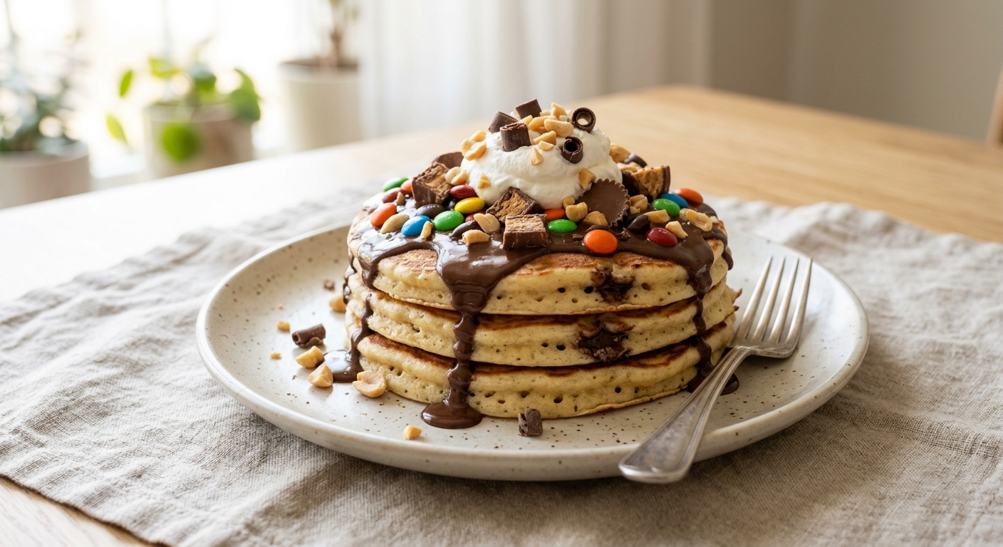 Chocolate Candy Pancakes