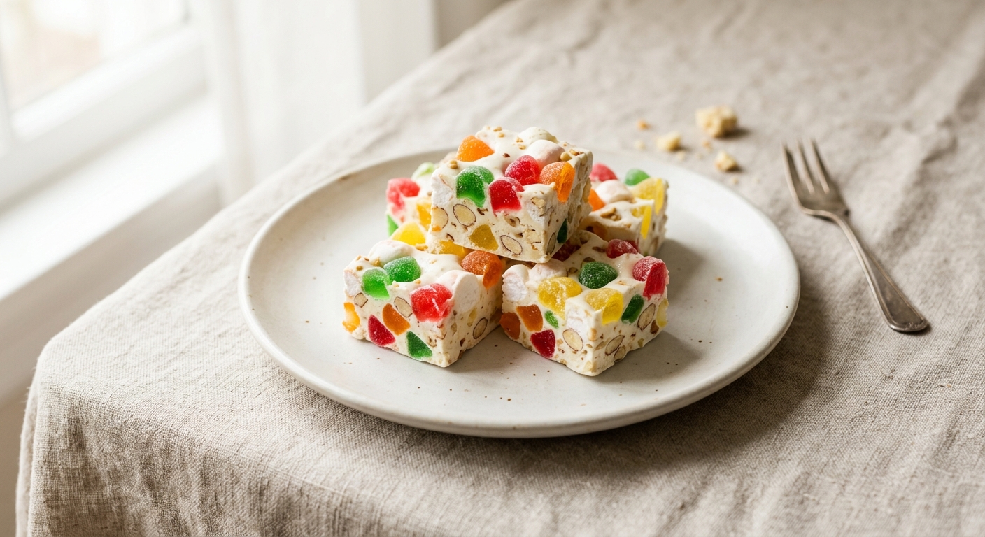 Easy Gumdrop Nougat Squares