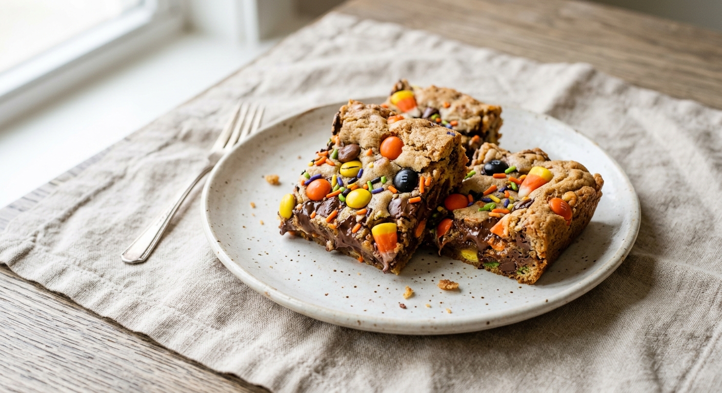 Halloween Candy Cookie Bars