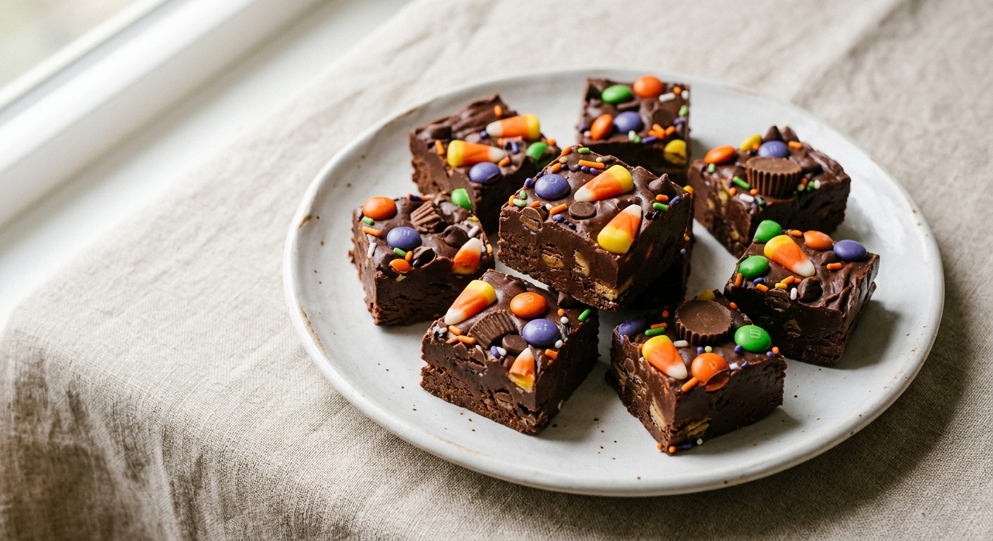 Halloween Candy Fudge