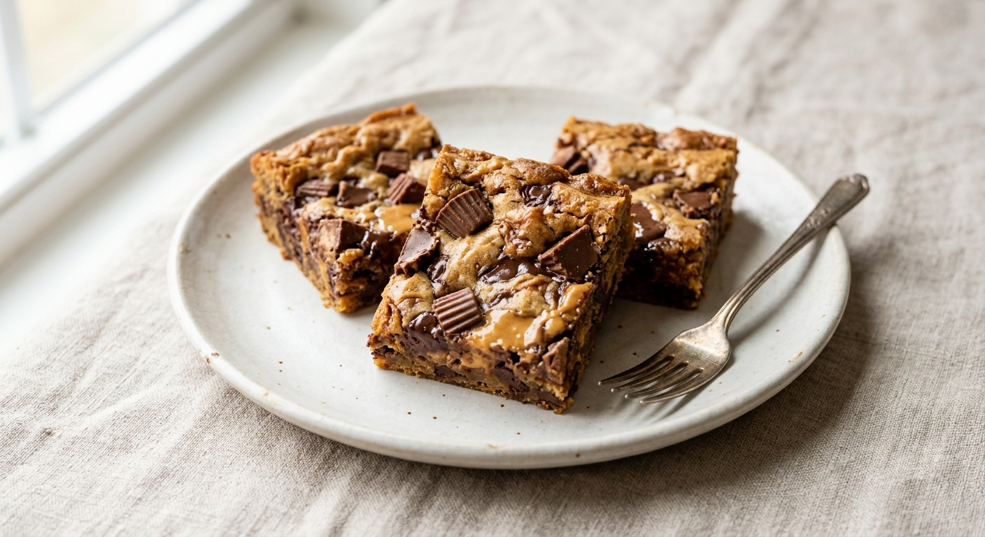 Peanut Butter Cup Blondies
