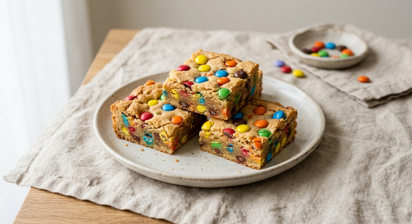 Smarties Sugar Cookie Bars